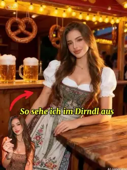 ich im Dirndl aus