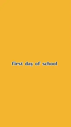 first day of school