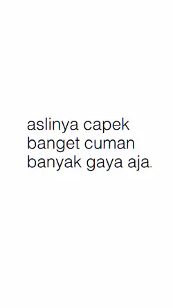 Cuma banyak gaya aja