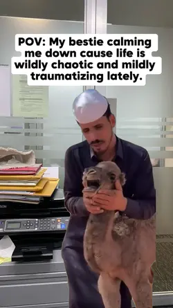 My bestie calming me