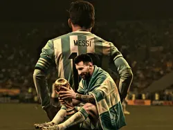Messi with world cup