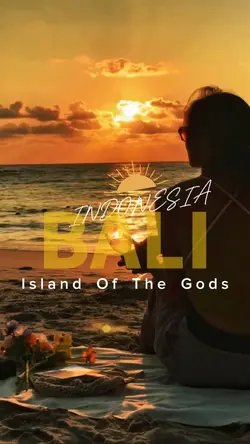 Sunset on Bali beach