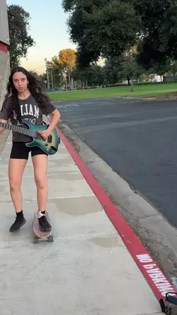 Skating while shred