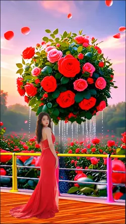 In the flowers