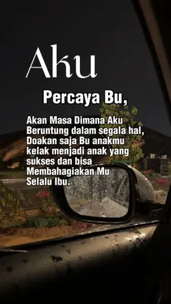 aku percaya bu