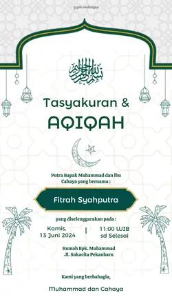 UNDANGAN AQIQAH
