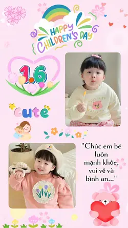 Mẫu chúc em bé 1/6