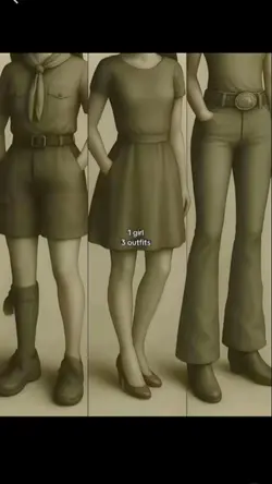 1 girl 3 outfits