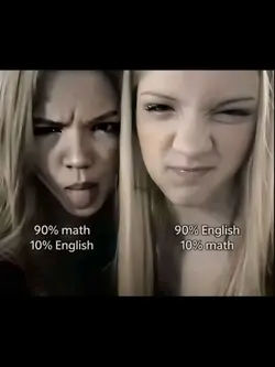 90 math, 10 english