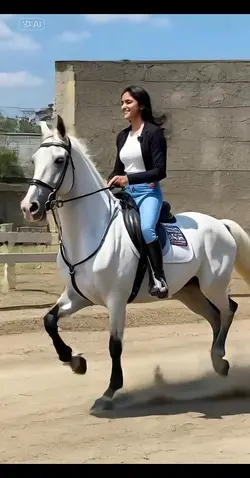 woman riding a horse