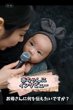 赤ちゃんに質問可愛いエフェクト