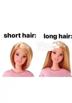 long hair short hair