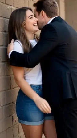 Kiss & hug boyfriend