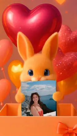cute bunny kiss