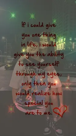you're special to me