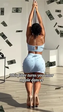 Into a pole dancer