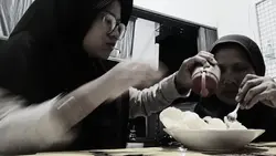 with mother