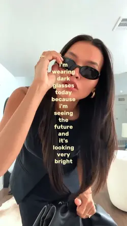 wearing dark glasses
