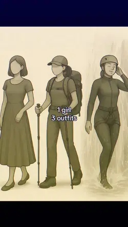 1 girl, 3 outfits