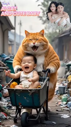 AI CUTE CAT AND BABY