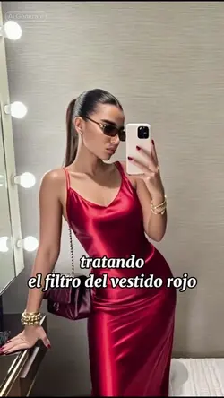 Vestido rojo satin 