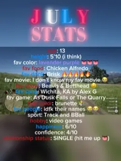 JULY STATS 