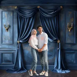 blue background