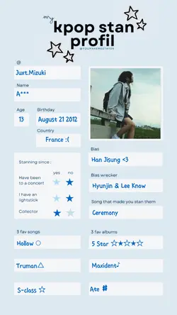 Kpop stan profil ☆
