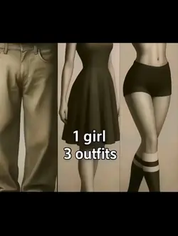 1 girl, 3 outfits 