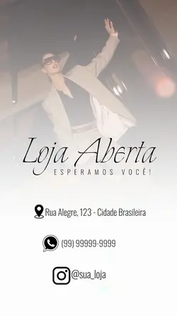 loja Aberta, story 