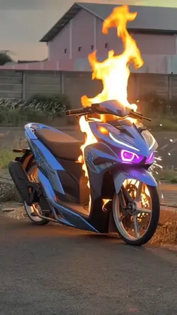 Motorcycle burns 