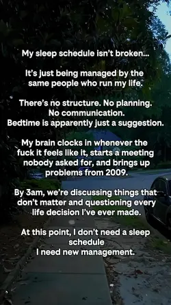 My sleep schedule