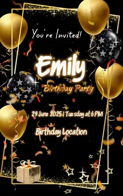 birthday card invite