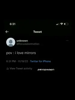 pov i love mirror