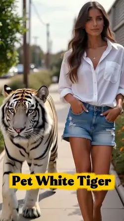 Pet white tiger