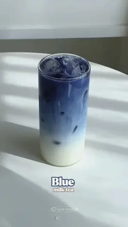 blue milk tea 