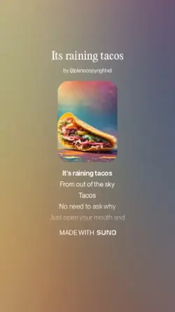 it's raining tacos