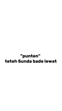 punten teteh Sunda 