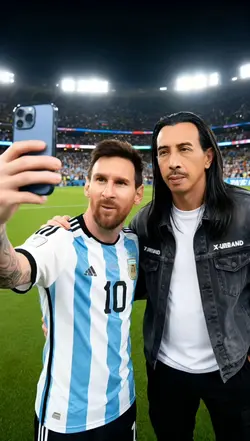 Poto bareng Messi 