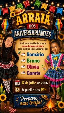 convite de aniversár