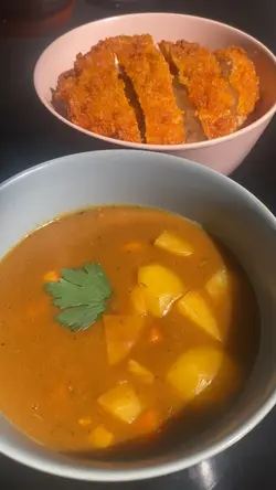 Chicken curry katsu
