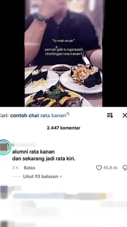 chat rata kiri