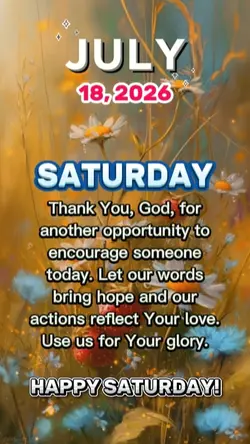 07/18/2026- Saturday
