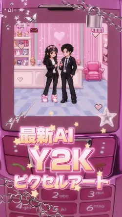 最新AI Y2Kピクセルアート