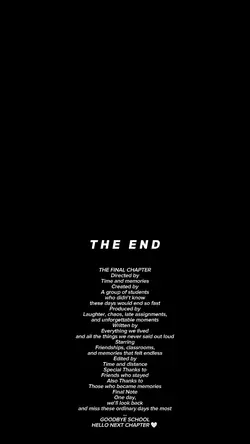 The end