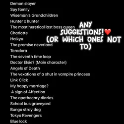 Suggestions?