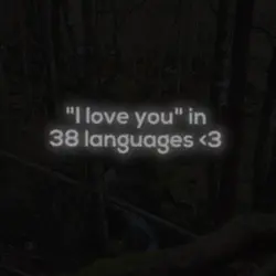 I love you