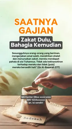Zakat dulu = bahagia