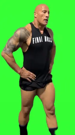 The Rock walking