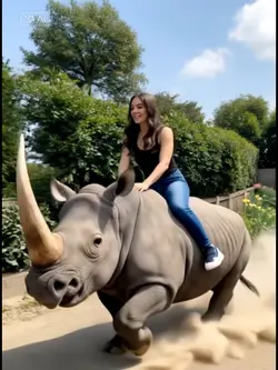 Riding a Rhino